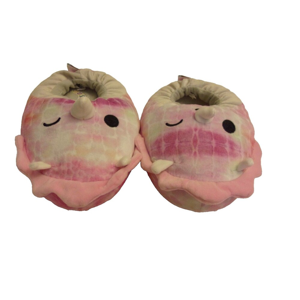 Squishmallows Plush Slippers House Shoes Pink Sz. 4-5 Youth Big Kids